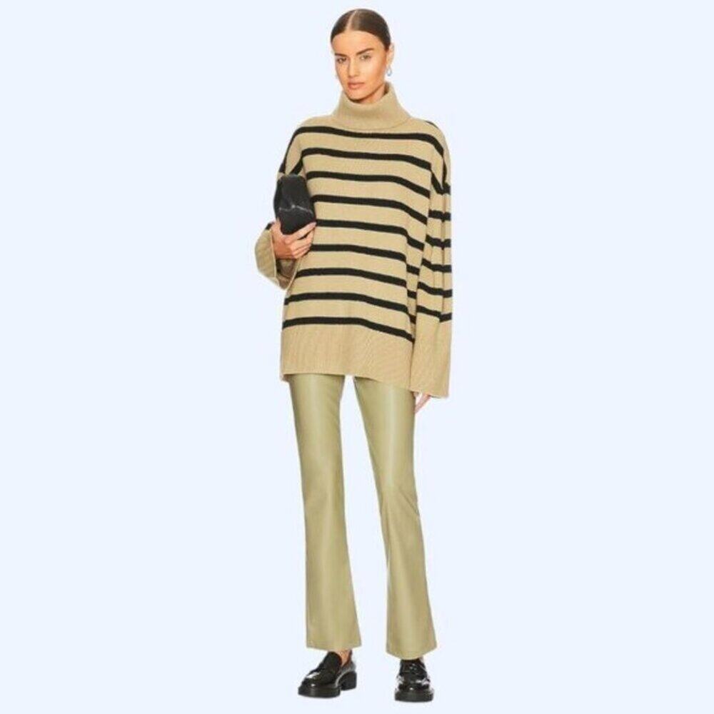 WeWoreWhat Faux Leather Kick Flare Pant Size 24 NWOT $128 MSRP